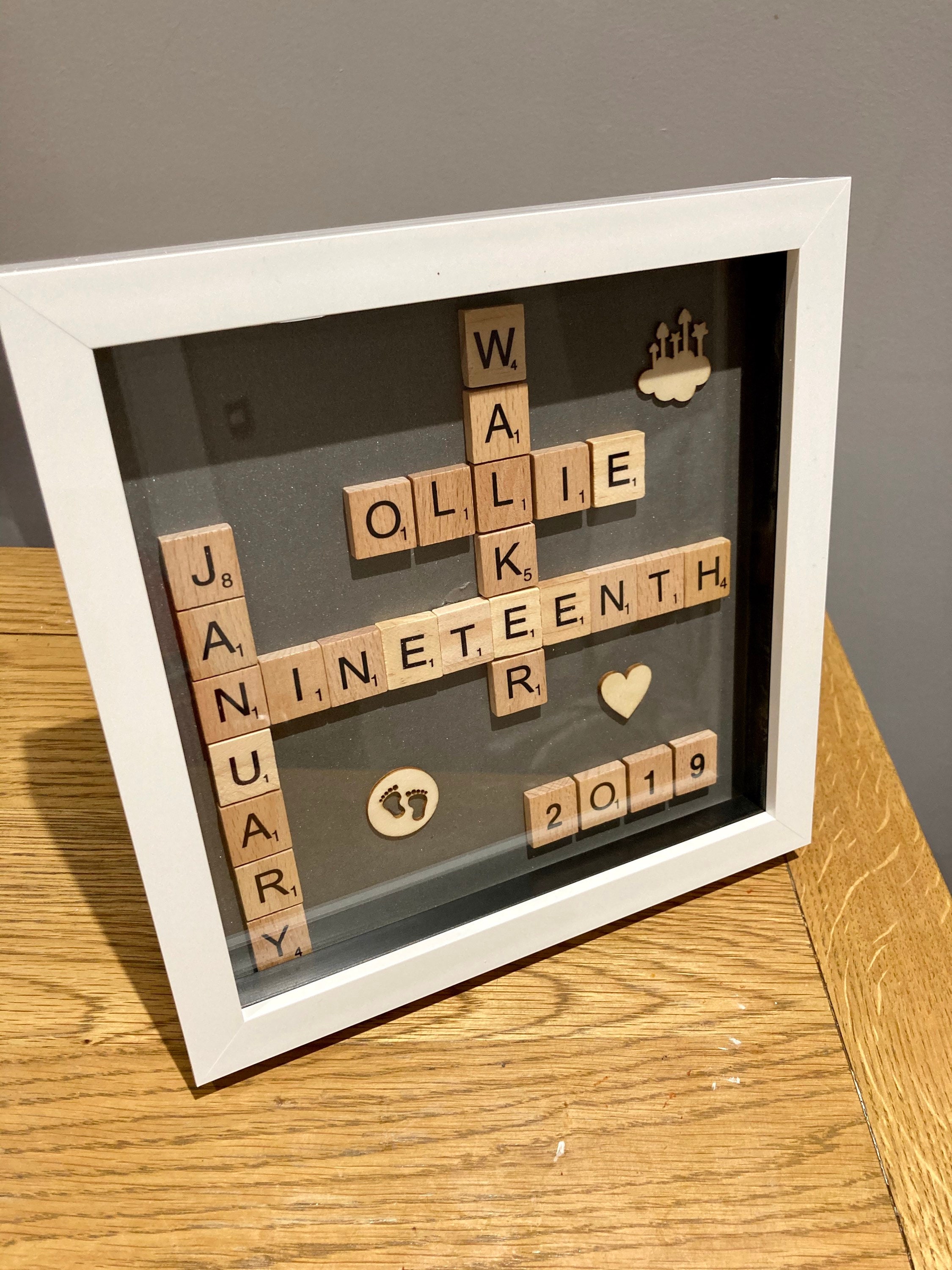 Handmade scrabble tile decoration frame Mothers Day gift Etsy