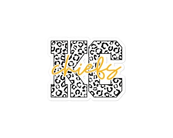 KC Chiefs Stickers - Bubble-free - Multiple Sizes available - Durable & long lasting vinyl sticker