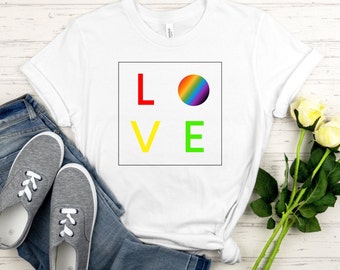 Love T-Shirt, Love is Love Shirt, Love Equality Tee, Rainbow Love Shirt, LGBTQ Shirt, Love Equality Tee, Gay Pride Love, Pride Shirts