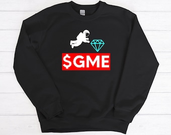 GameStop To the Moon Sweatshirt, GME Shirt, GameStop Mooning shirt, GME to the moon, Wall Street Bets, Cant stop won't stop GameStop