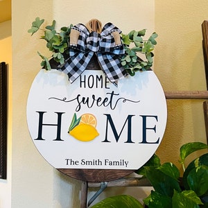 Interchangeable Sign For Front Door, Seasonal Door Hanger, Front Door Decor, Farmhouse Wreath, Everyday Door Sign