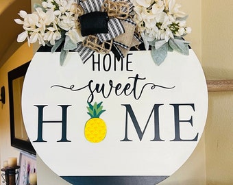 Interchangeable Sign For Front Door, Seasonal Door Hanger, Front Door Decor, Farmhouse Wreath, Everyday Door Sign