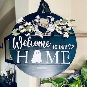 Interchangeable Sign For Front Door, Seasonal Door Hanger, Front Door Decor, Farmhouse Wreath, Everyday Door Sign