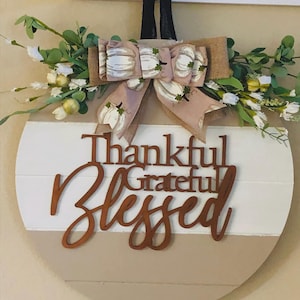 Fall Welcome Door Sign, Thanksgiving Door Hanger, Fall Wood Wreath, Fall Decor