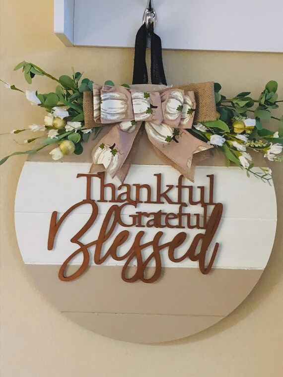 Cartello Decorativo Autunnale In Legno - Scritta Thanks Fall Per Porta O Parete