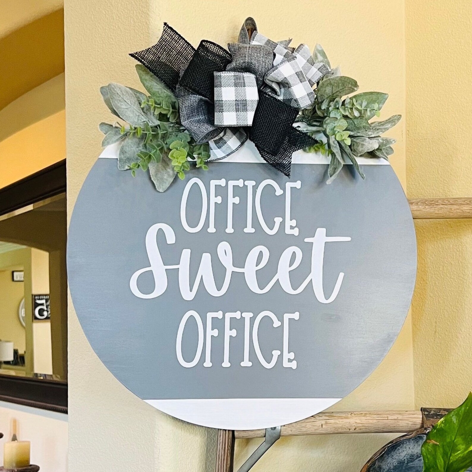 Office Door Decor, Office Door Sign, Office Farmhouse Hanger, Office