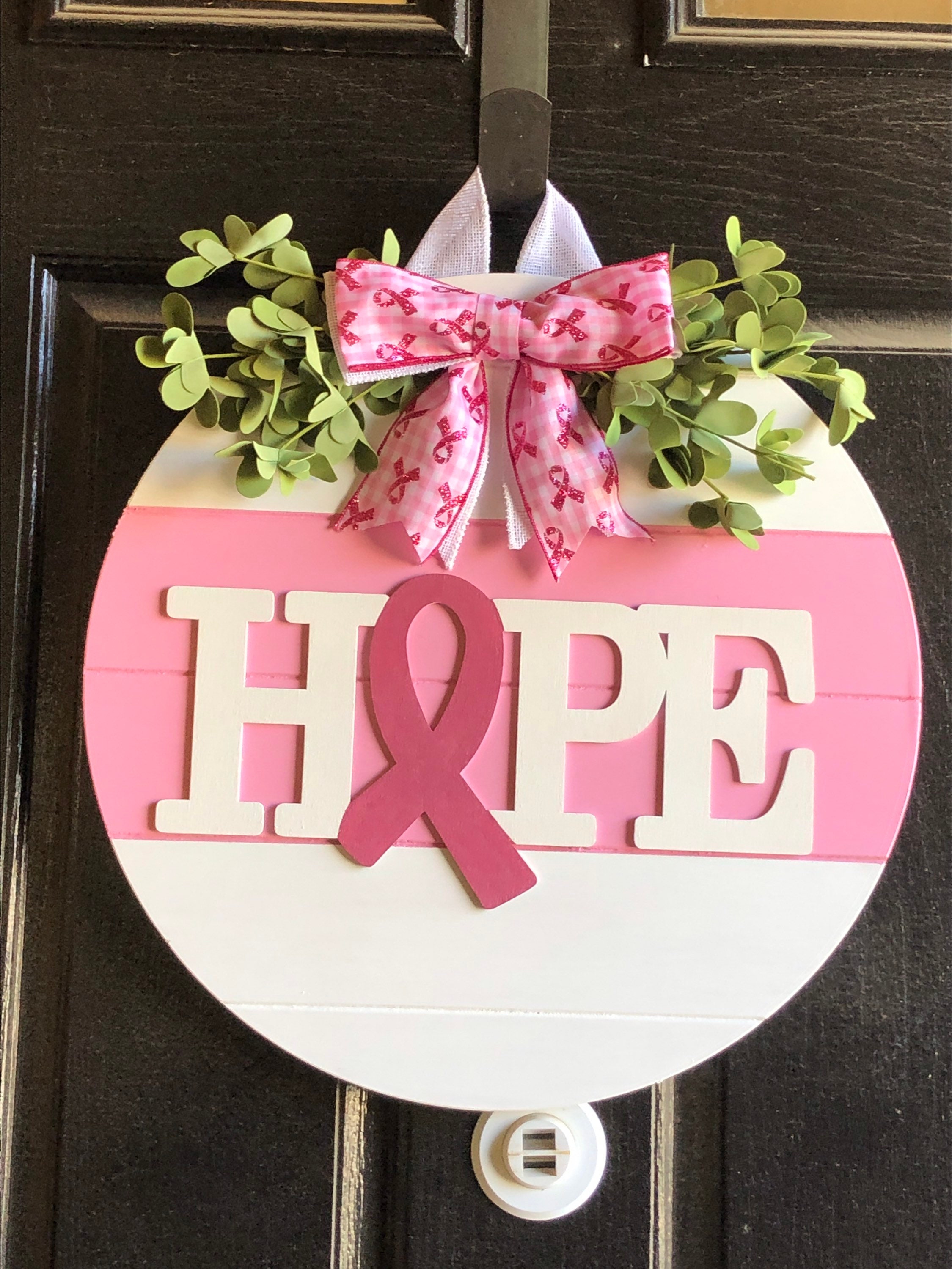 Breast Cancer Awareness Door Sign. Door Hanger Door Etsy