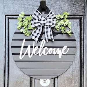 Front Door Decor, Welcome Door Sign, Welcome Front Door Hanger, Farmhouse Door Wreath, Housewarming Gift, Modern Farmhouse