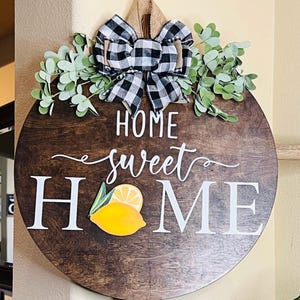 Interchangeable Sign For Front Door, Seasonal Door Hanger, Front Door Decor, Farmhouse Wreath, Everyday Door Sign