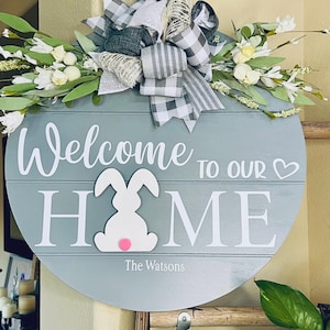 Interchangeable Sign For Front Door, Seasonal Door Hanger, Front Door Decor, Seasonal Wreath, Gray Door Decor, Everyday Door Sign