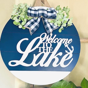 Lake House  Door Decor, Lake House Door Sign, Lake House Door Hanger, Lake House, Welcome Door Sign, Nautical Door Wreath
