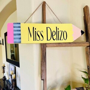 Personalized Teacher Pencil, Teacher Gift, Classroom Personalized Decor, Teacher Name Plate, Teacher Appreciation image 8