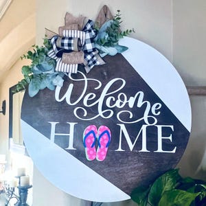 Interchangeable Sign For Front Door, Seasonal Door Hanger, Front Door Decor, Farmhouse Wreath, Everyday Door Sign