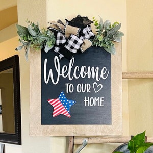 Interchangeable Sign For Front Door, Seasonal Door Hanger, Front Door Decor, Farmhouse Wreath, Everyday Door Sign