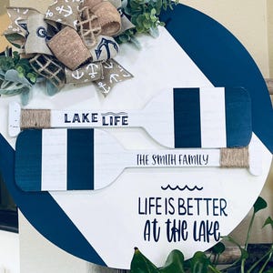 Lake House Front Door Decor, Lake House, Lake House Door Sign, Lake House Door Hanger, Life Is Better At The Lake