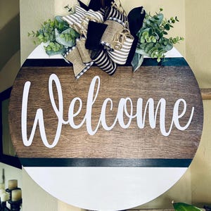 Front Door Decor, Welcome Door Sign, Front Door Hanger, Front Door Wreath, Farmhouse Door Sign, Everday Door Hanger