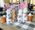 Personalized Easter Bunny,  Bunny With Name Added, Easter Basket Bunny, Custom Easter Bunny, Standing Bunny, Easter Decor