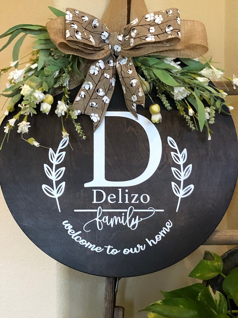 Personalized Name Door Sign Last Name Hanger Entryway Sign Etsy