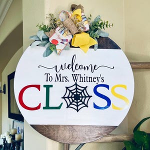 Interchangeable Sign For Teacher, Welcome To My Class Door Sign, Personalized Teacher Door Decor, Interchangeable Door Hanger, Teacher Gift
