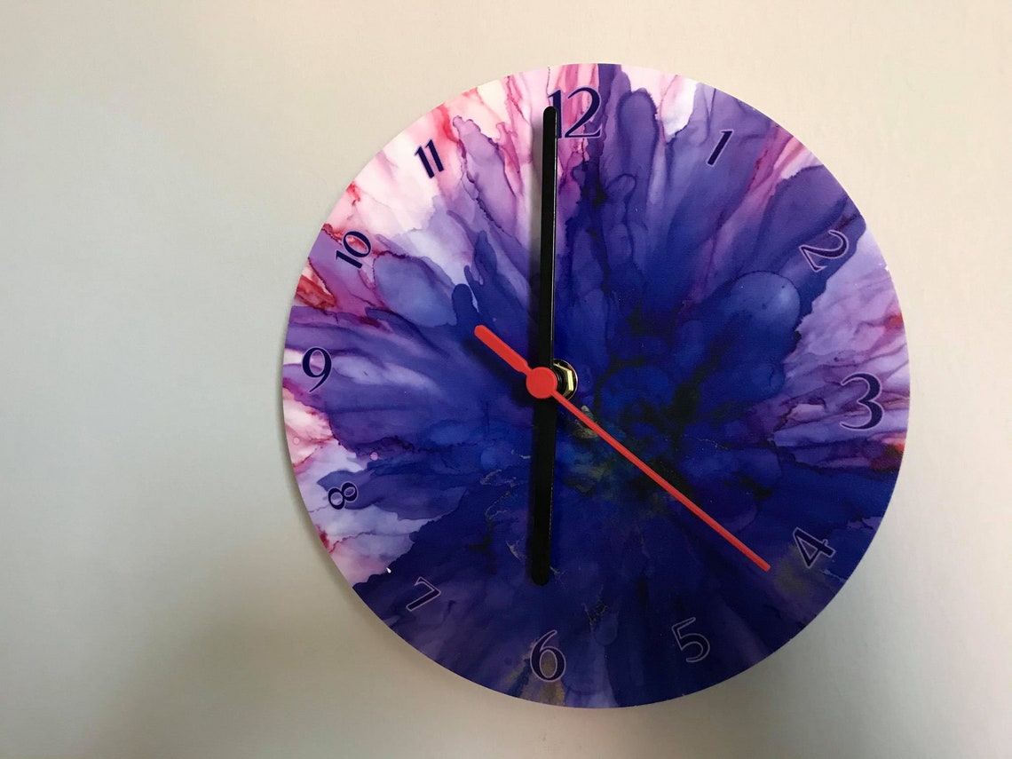 Flower Wall Clock Decorative Clock UK Home Decor Gift for - Etsy