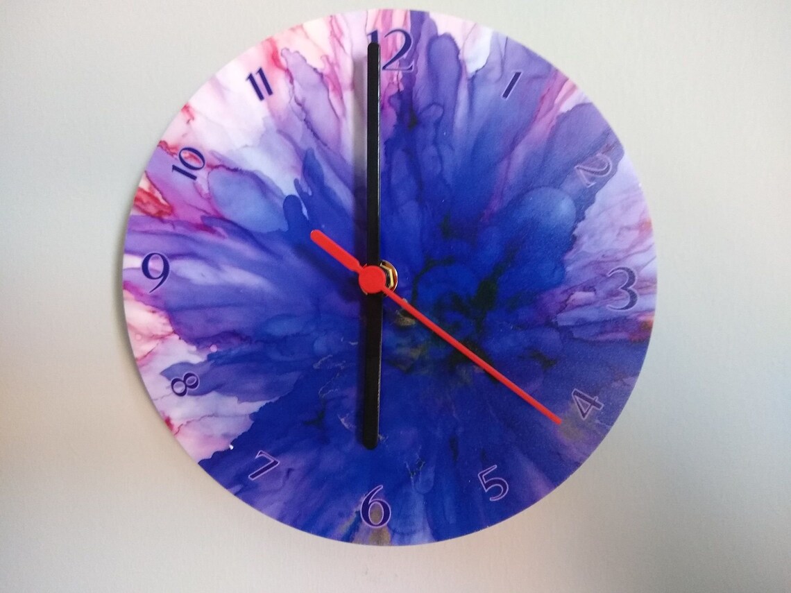 Flower Wall Clock Decorative Clock UK Home Decor Gift for Etsy