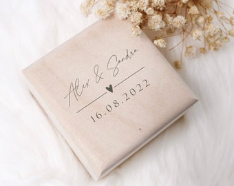 Ring box for the wedding ceremony, ring box, ring bowl with desired text gift for the wedding, wedding gift
