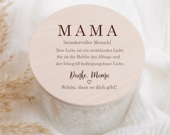 Vorratsglas 880ml mit Holzdeckel - Definition Mama