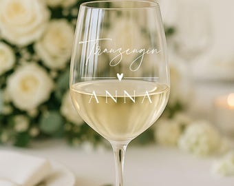 Weinglas Leonardo Trauzeugin mit Wunschnamen Glasgravur
