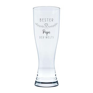 Personalisiertes Bierglas 'Bester Papa' - 0,5L Mit Gravur Für Vatertag & Geburtstage