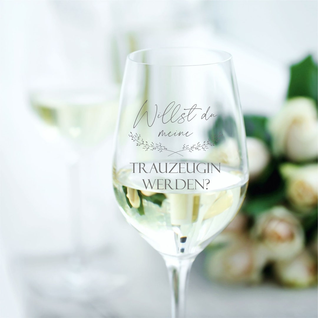 Leonardo Weizenbierglas Mit Gravur – „Willst Du Mein Trauzeuge Werden?“, 500 Ml, Made In Germany