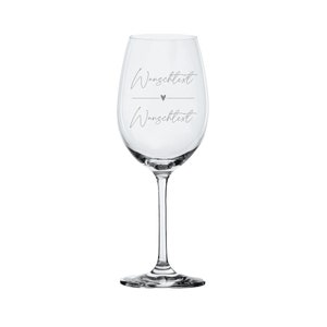 Leonardo wine glass - engraving with your very own personal text and heart