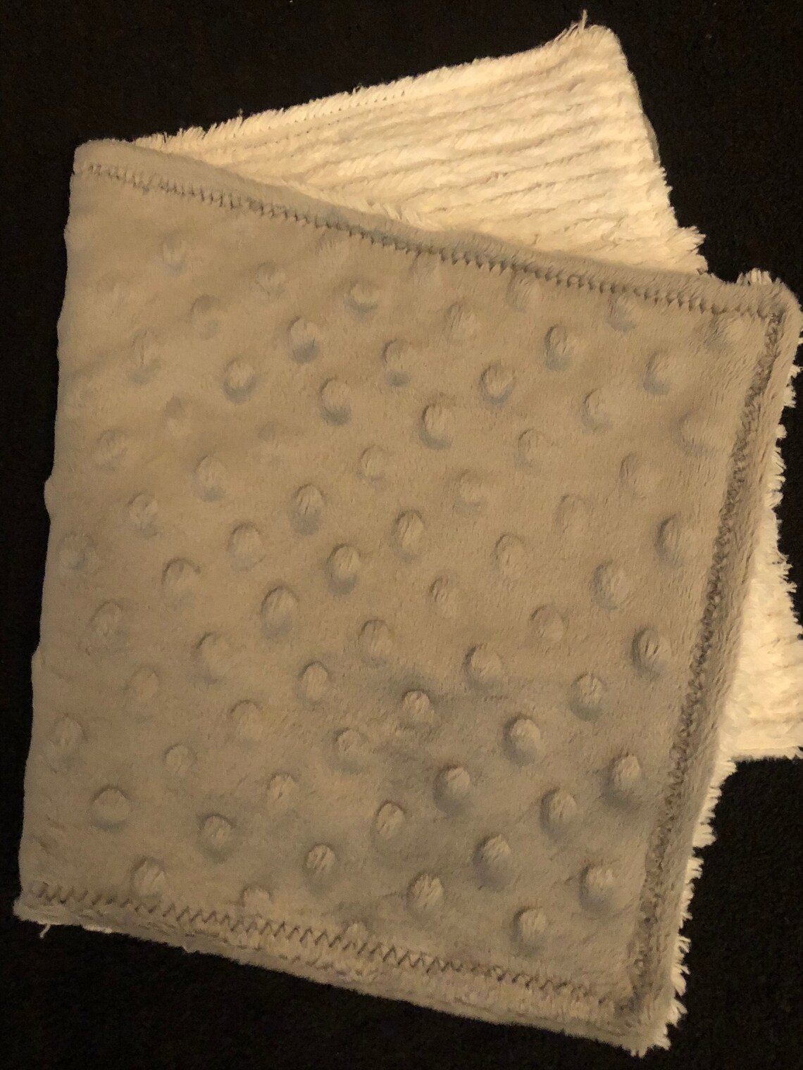 Super Absorbent Minky Burp Cloth With a White Cotton Chenille Etsy