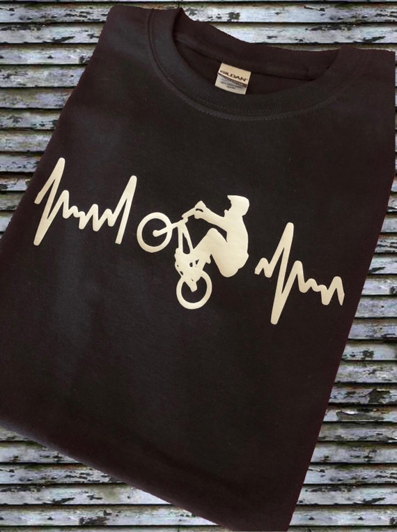 Bmx Heartbeat T-Shirt For Bmx Riders Bmx Heartbeat T-Shirt For Bmx Riders