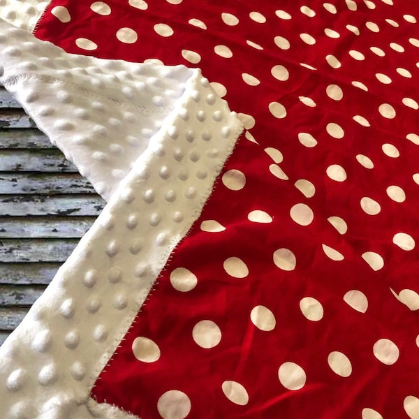 Red and White Throw Blanket Etsy