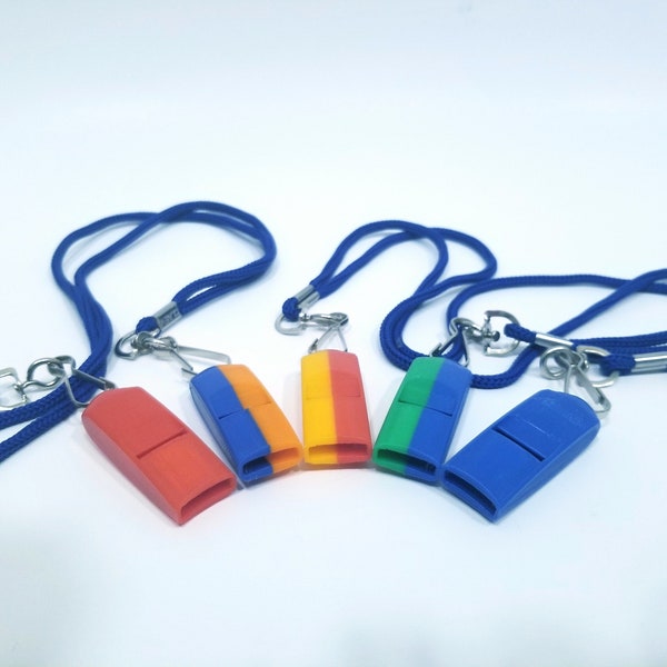 Loud Survival Whistles With Lanyard (3 Pack)