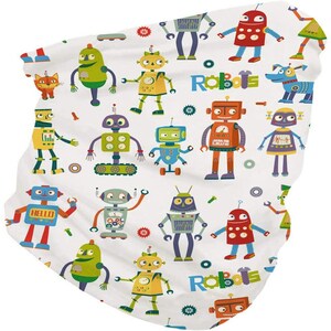 Children 's Gaiter Face Covering Robots Print