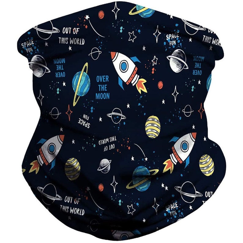 Children 's Gaiter Face Covering Space Print