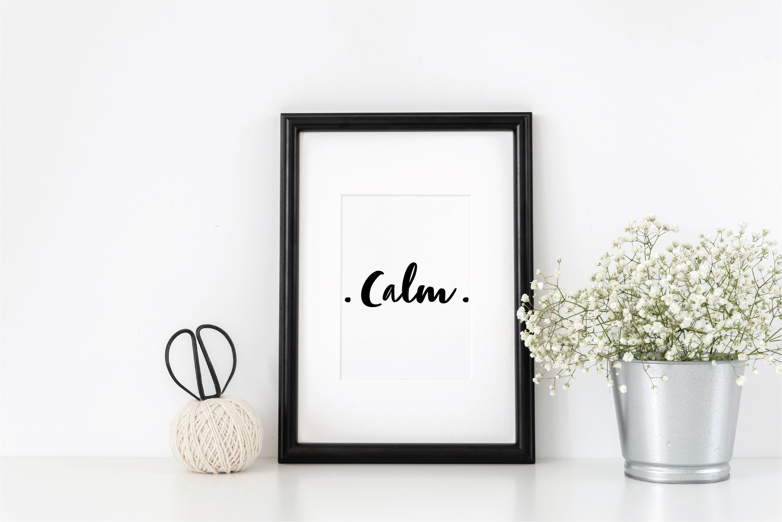 Calm Word Art Print Black Customisable Colour Options Etsy UK