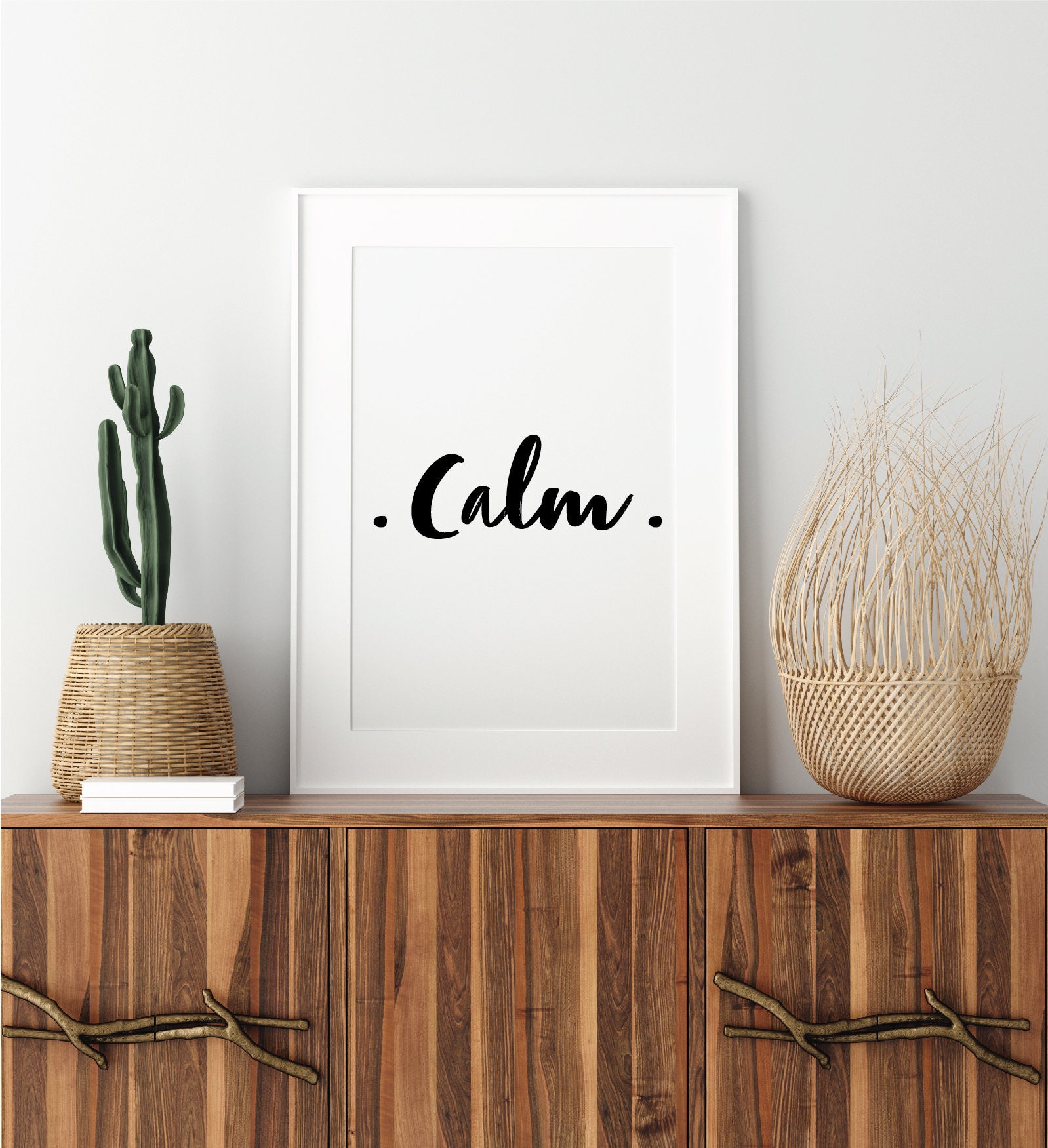 Calm Word Art Print Black Customisable Colour Options Etsy UK