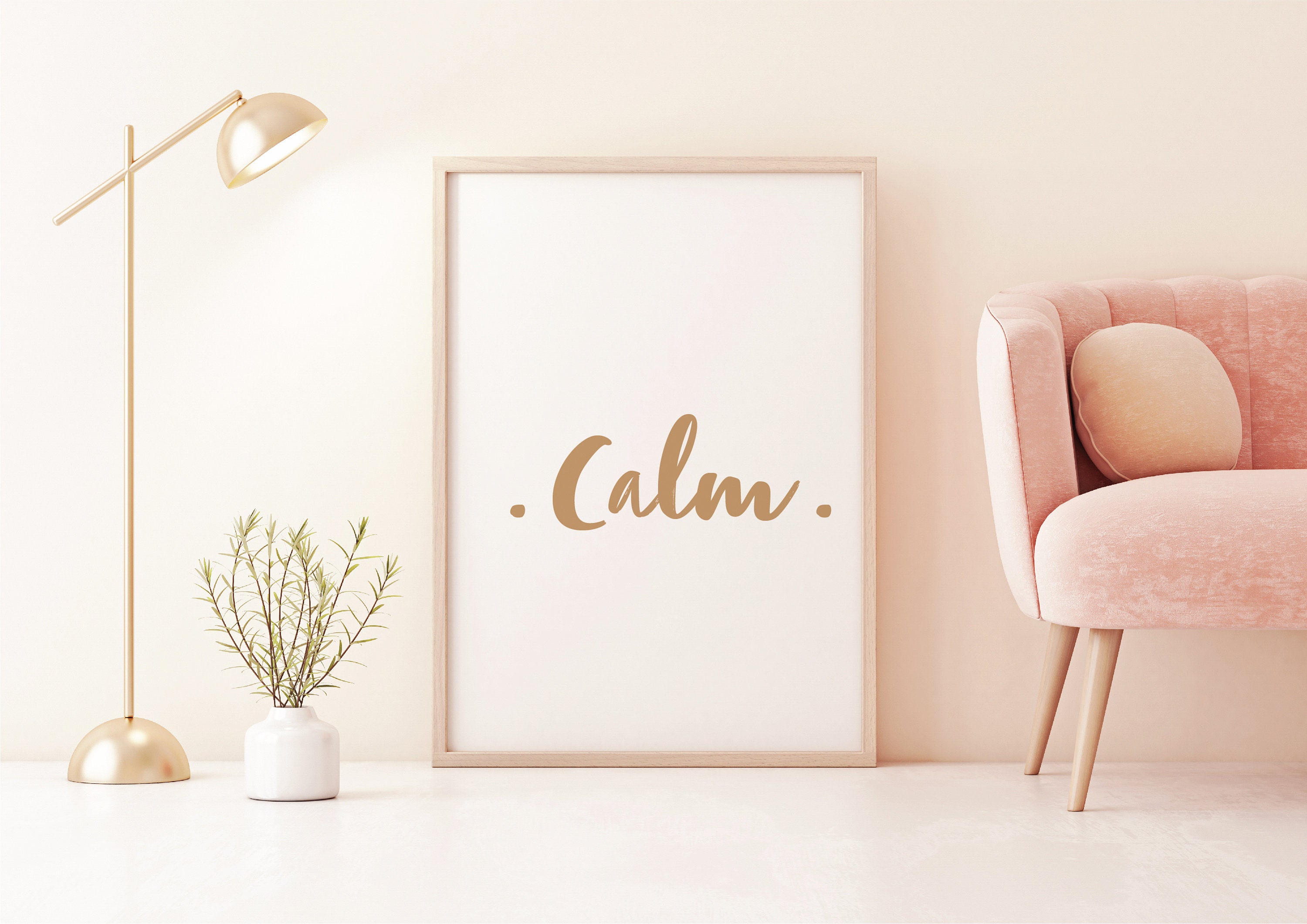 Calm Word Art Print Black Customisable Colour Options Etsy UK