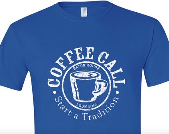 Coffee Call T-Shirt in Royal Blue
