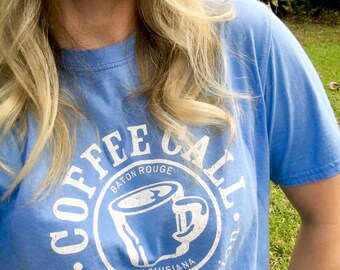 Coffee Call T-Shirt in Classic Blue