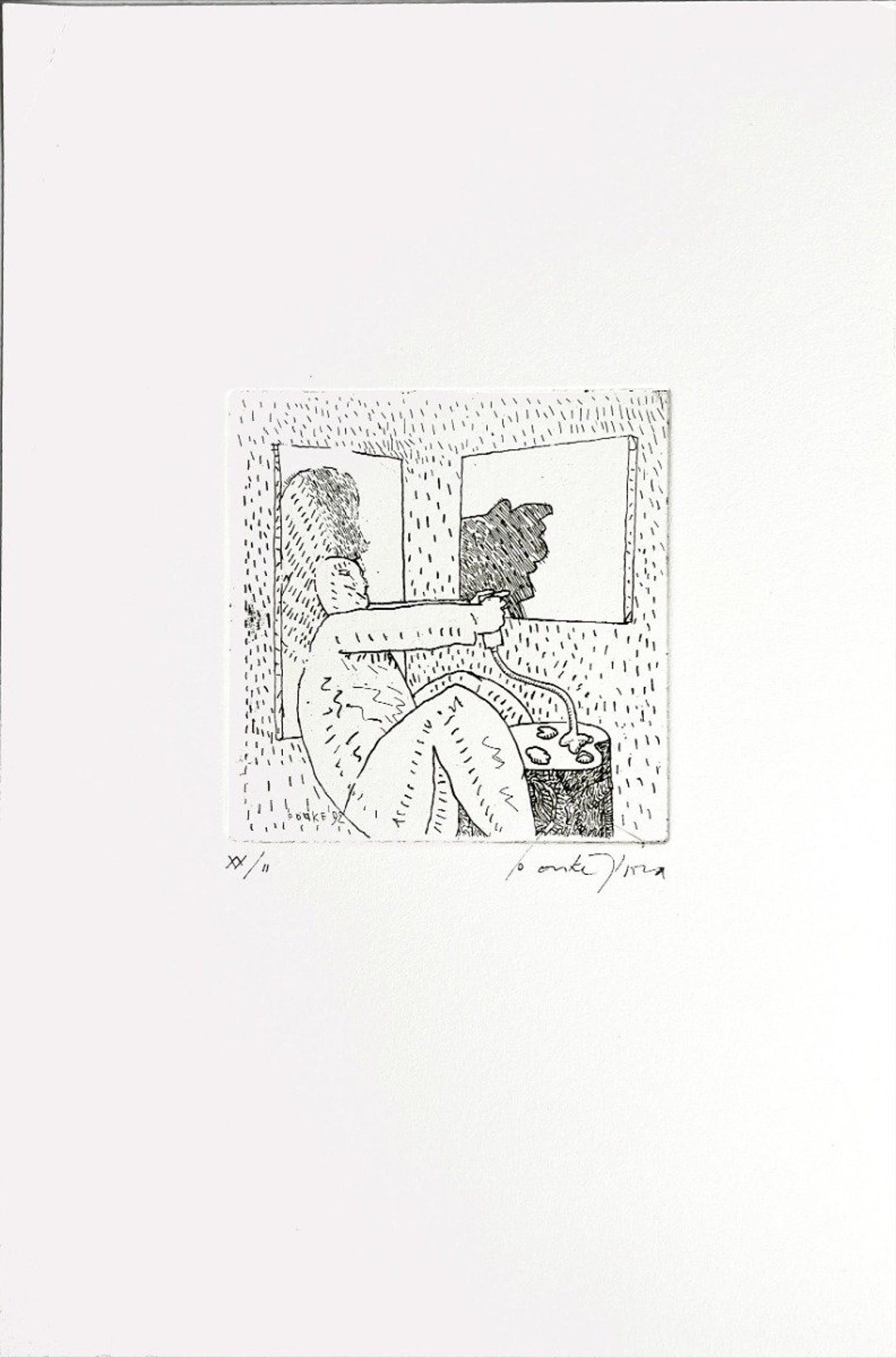 風景画 サイン入り L. Meslay エッチング刻印 Westminster 風景画 サイン入り L. Meslay エッチング刻印 Westminster 風景画