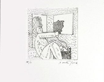 ブーケ・イルストラ - エッチング - 手書きサイン入り - Etsy 日本