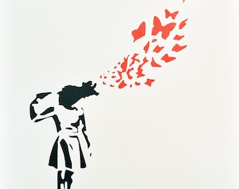 Banksy, after - Stencil / Spray.