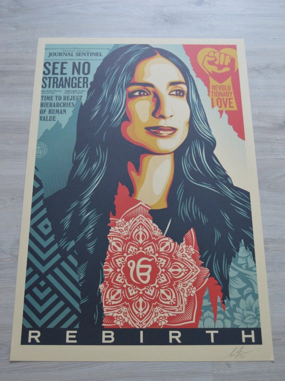Shepard Fairey - Rebirth - Hand Signed - Etsy