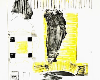 2002 per Kirkeby Poster, Without Title 1967, Painting on Masonite