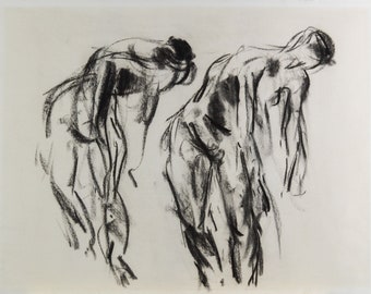 Henk Rijzinga - Charcoal Drawing - Handsigned