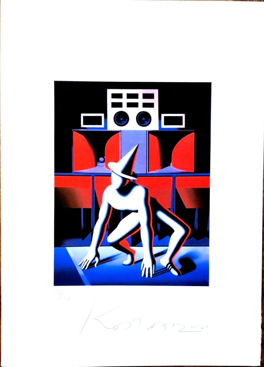 真作】【WISH】マーク・コスタビ Mark Kostabi「Art of the Deal