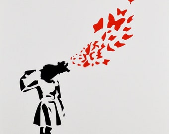 Banksy, after - Stencil / Spray.